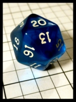 Dice : Dice - DM Collection - Armory Blue Transparent D20 2nd Generation Inked - Ebay Jan 2014